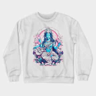 Revering Sarasvati: The Hindu Goddess of Knowledge, Wisdom, and the Arts Crewneck Sweatshirt